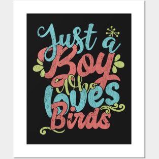 Just A Boy Who Loves Birds - Farmers Gift product Posters and Art